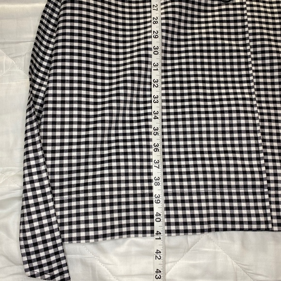 NVLT Black White Gingham Check Utility Rain Trench Coat Size M - Picture 6 of 14